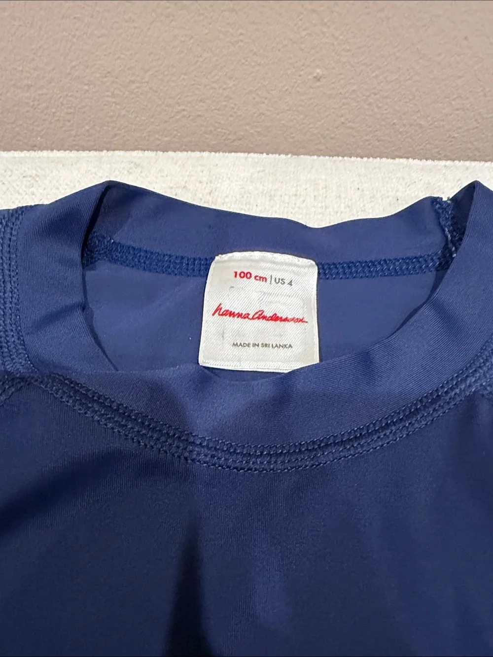 Hanna Andersson long sleeve rash guard swim top size 4